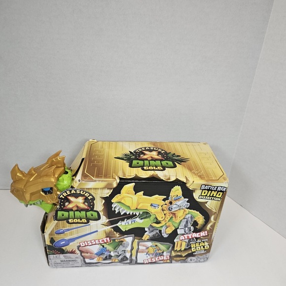 Treasure X Dino Gold Battle Rex Dissection Toy Complete In Box - Picture 3 of 15